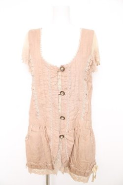 画像1: axes femme / レース付きベスト M ベージュ Y-26-02-27-049-AX-TO-SZ-ZY