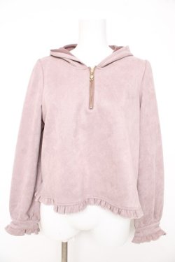 画像1: axes femme / ハーフジップパーカー  ピンク Y-26-02-27-050-AX-TO-SZ-ZY