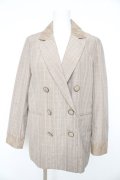 axes femme / ダブル釦ビッグジャケット  ベージュ Y-26-02-27-052-AX-JA-SZ-ZY
