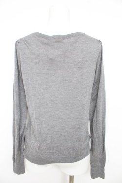 画像2: Franche Lippee / ねこ刺繍カーディガン M グレー Y-26-02-27-053-LO-TO-SZ-ZY