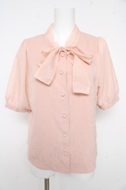 画像1: Fi.n.t / ピコミシンシアーボウタイブラウス  ピンク Y-26-02-27-056-CA-BL-SZ-ZY