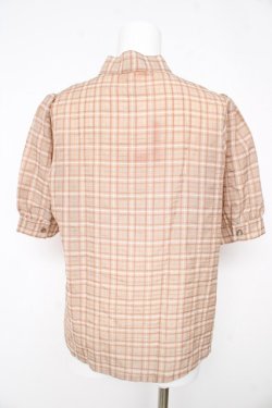 画像2: F i.n.t / シアーチェックボウタイブラウス F ベージュ/ホワイト Y-26-02-27-057-CA-BL-SZ-ZY