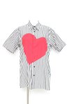画像1: MILKBOY / ハートストライプシャツ  ストライプ Y-26-02-27-063-MB-BL-SZ-ZY (1)