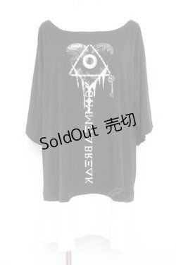 画像1: SEX POT ReVeNGe / プリント半袖カットソー  黒 Y-26-02-27-064-SP-TO-SZ-ZY