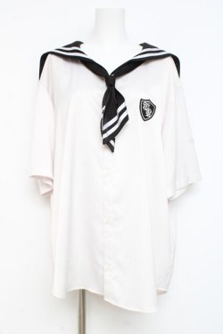 画像1: TRAVAS TOKYO / セーラーマンシャツ  白 Y-26-02-27-066-PU-TO-SZ-ZY