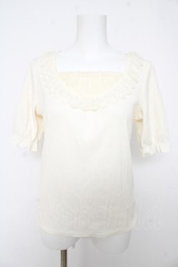 画像1: axes femme / ビジューパーツトップス M 生成り Y-26-02-27-008-AX-TO-SZ-ZY