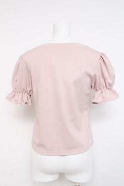 画像2: lilLilly / ロゴ刺繍パフスリーブトップス F ピンク Y-26-02-27-072-LO-TO-SZ-ZY