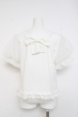 画像2: mellfy memory / パフに恋するmellfyトップス M 白 Y-26-02-27-074-LO-TO-SZ-ZY