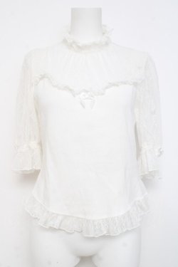 画像1: ALICE and the PIRATES /  レース切替プルオーバー  白 Y-26-02-27-075-PA-TO-SZ-ZY