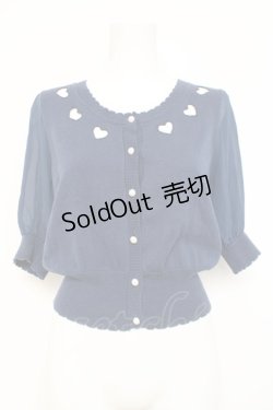画像1: F i.n.t / ハートくり抜きカーディガン F ネイビー Y-26-02-27-078-CA-TO-SZ-ZY