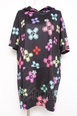 画像1: NieR Clothing / オリジナル総柄 PARKER F ブラック Y-26-02-27-084-PU-TO-SZ-ZY