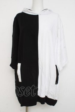 画像2: ankoROCK / PANDA半袖プルパーカー  黒×白 Y-26-02-27-086-PU-TO-SZ-ZY