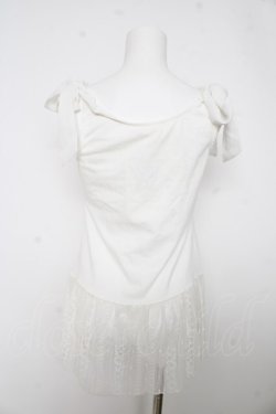 画像2: axes femme / 肩リボンロングインナー F 白 Y-26-02-27-001-AX-TO-SZ-ZY