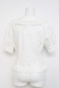 画像2: BABY, THE STARS SHINE BRIGHT / シェリルレーシィブラウス  シロ サックス Y-26-02-27-090-BA-BL-IG-ZY