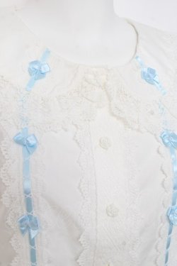 画像3: BABY, THE STARS SHINE BRIGHT / シェリルレーシィブラウス  シロ サックス Y-26-02-27-090-BA-BL-IG-ZY