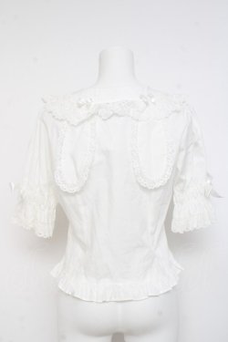 画像2: BABY, THE STARS SHINE BRIGHT / うさみみ５分袖ブラウス  シロ Y-26-02-27-091-BA-BL-IG-ZY