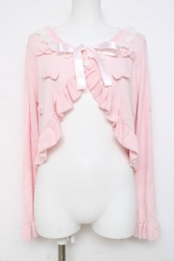 画像1: BABY, THE STARS SHINE BRIGHT / プチリボンボレロ  ピンク Y-26-02-27-094-BA-TO-IG-ZY