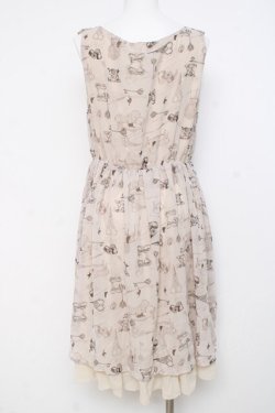 画像2: axes femme / アンティーク猫ワンピース  生成り Y-26-02-27-100-AX-OP-SZ-ZY