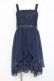画像1: axes femme / レース切替ワンピース  紺 Y-26-02-27-101-AX-OP-SZ-ZY (1)