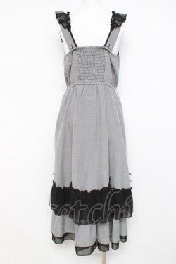 画像2: axes femme / ローズリボンチェックワンピース F 黒 Y-26-02-27-102-AX-OP-SZ-ZY