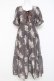 画像1: axes femme / ミルフィーユローズ柄ワンピース M チャコール Y-26-02-27-104-AX-OP-SZ-ZY (1)