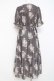 画像2: axes femme / ミルフィーユローズ柄ワンピース M チャコール Y-26-02-27-104-AX-OP-SZ-ZY (2)