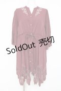 axes femme / フィッシュテールチュニック M ワイン Y-26-02-27-105-AX-OP-SZ-ZY