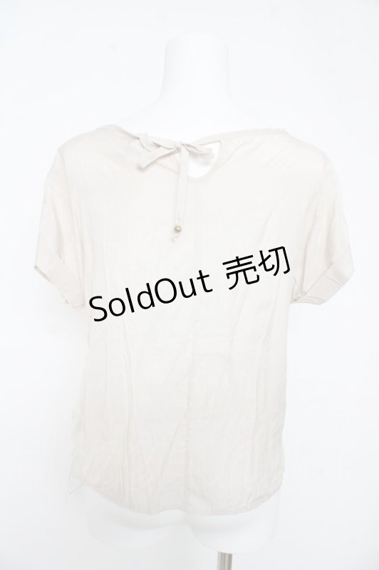 画像2: axes femme / レースデザイン半袖プルオーバー  生成り Y-26-02-27-013-AX-BL-SZ-ZI (2)