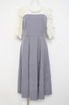 画像1: axes femme / ローズ刺繍ドッキングワンピース F ラベンダー Y-26-02-27-110-AX-OP-SZ-ZI (1)