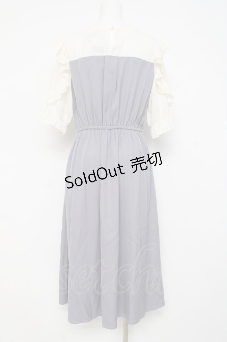 画像2: axes femme / ローズ刺繍ドッキングワンピース F ラベンダー Y-26-02-27-110-AX-OP-SZ-ZI (2)