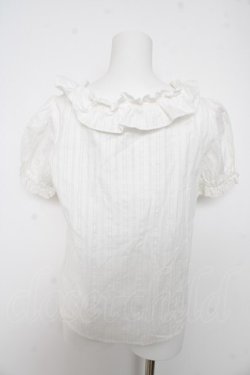 画像2: axes femme kawaii / ドット柄コットン風ブラウス M 白 Y-26-02-27-014-AX-BL-SZ-ZY