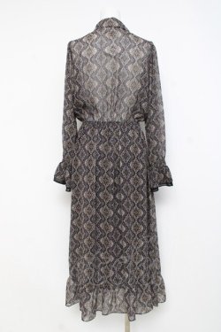 画像2: axes femme / 幾何学柄ロングワンピース M 黒 Y-26-02-27-112-AX-OP-SZ-ZY