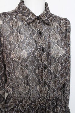 画像3: axes femme / 幾何学柄ロングワンピース M 黒 Y-26-02-27-112-AX-OP-SZ-ZY