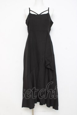 画像1: axes femme / ラッフルフリルキャミワンピース  黒 Y-26-02-27-115-AX-OP-SZ-ZY