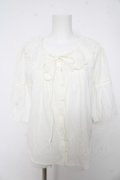 axes femme / クロスリボンブラウス M 白 Y-26-02-27-015-AX-BL-SZ-ZY