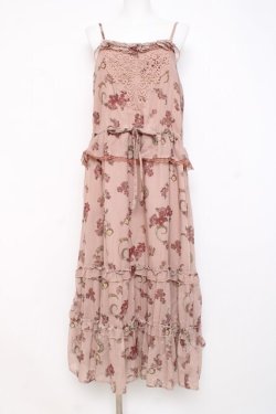 画像1: axes femme / ミュシャ キャミソールワンピース M 淡ピンク Y-26-02-27-118-AX-OP-SZ-ZY