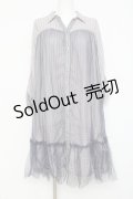 axes femme / チュール重ねチュニック  ブルーグレー Y-26-02-27-121-AX-OP-SZ-ZY