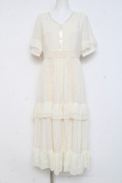 画像1: axes femme / レースラインティアードワンピース F 生成り Y-26-02-27-124-AX-OP-SZ-ZY