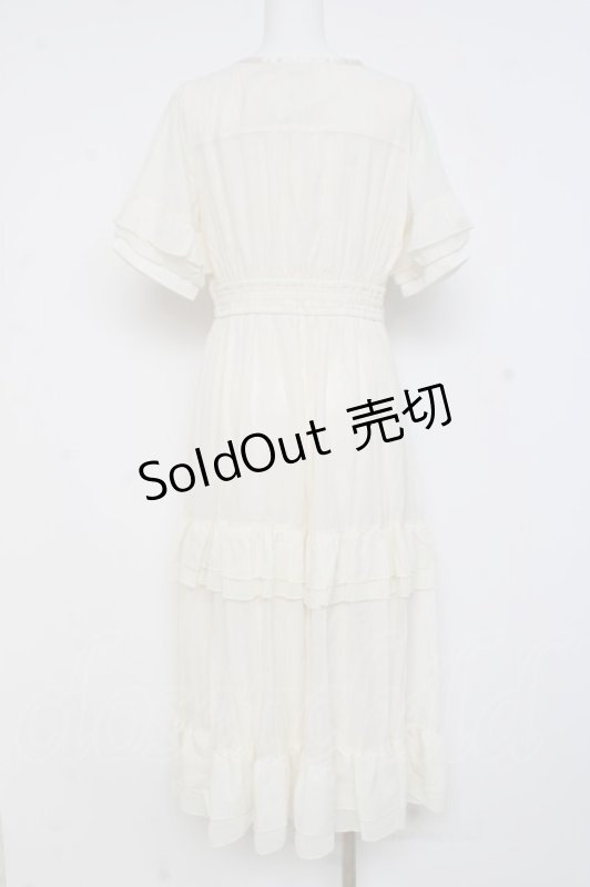 画像2: axes femme / レースラインティアードワンピース F 生成り Y-26-02-27-124-AX-OP-SZ-ZS (2)