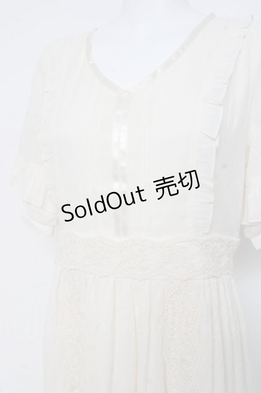 画像3: axes femme / レースラインティアードワンピース F 生成り Y-26-02-27-124-AX-OP-SZ-ZS (3)