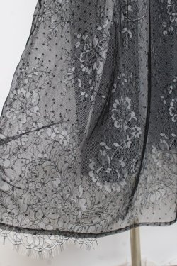 画像4: axes femme / ドットチュールxレースドレス F 黒 Y-26-02-27-126-AX-OP-SZ-ZY