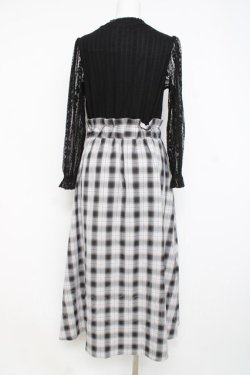 画像2: axes femme / レースドッキングワンピース M 黒 Y-26-02-27-128-AX-OP-SZ-ZY