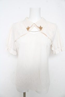 画像1: axes femme / チェーン付リブトップス F 白 Y-26-02-27-017-AX-TO-SZ-ZY