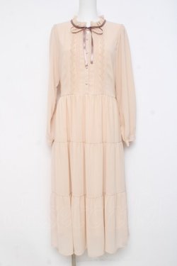 画像1: axes femme / 楊柳シフォンティアードワンピース M 生成り Y-26-02-27-129-AX-OP-SZ-ZY