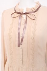 画像3: axes femme / 楊柳シフォンティアードワンピース M 生成り Y-26-02-27-129-AX-OP-SZ-ZS (3)