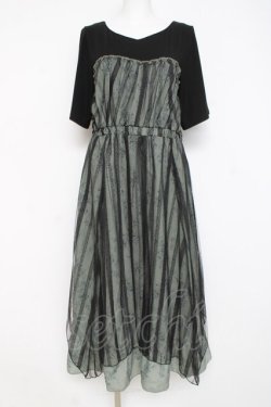 画像1: axes femme / ビスチェ切替レイヤードワンピース F 黒 Y-26-02-27-134-AX-OP-SZ-ZY