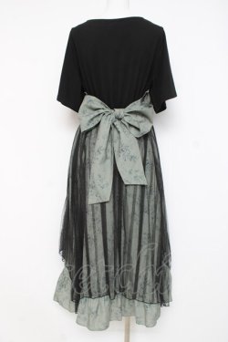 画像2: axes femme / ビスチェ切替レイヤードワンピース F 黒 Y-26-02-27-134-AX-OP-SZ-ZY