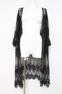 画像1: axes femme / レースロングガウン F 黒 Y-26-02-27-135-AX-TO-SZ-ZY