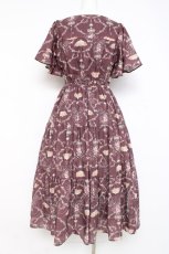 画像2: axes femme / レーヌローズ柄ワンピース M ワイン Y-26-02-27-139-AX-OP-SZ-ZI (2)