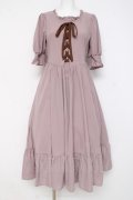 m petit by misako / AMレースアップワンピース S 中桃 Y-26-02-27-141-LO-OP-SZ-ZY